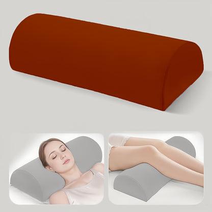 1pc Half Moon Pillow, Leg, Knee, Back of Neck, and Lumbar Support Pillow, Suitable for Back or Side Sleepers, Semi-Rolled Round Pillow, Comfort for Ankles and Feet, Head, Neck, Spine, and Hips