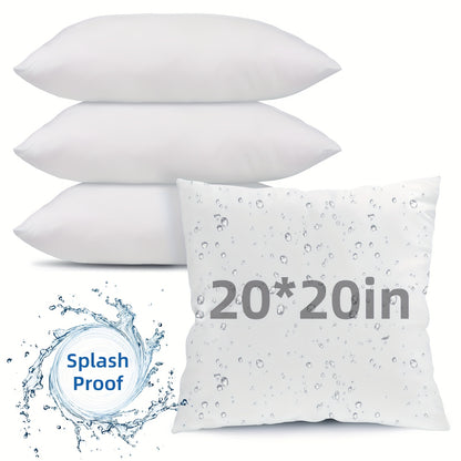 4pcs 18×18/20X20/12X20 in Pillow Inserts, Large Throw Pillows Insert, High Quality Couch Pillows, Square Pillow for Patio, Furniture, Bed, Living Room, Garden, White