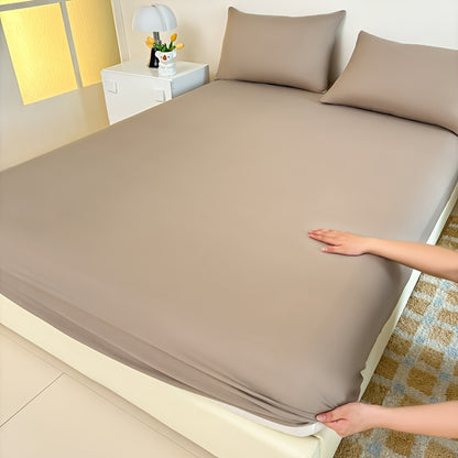 1pc Soft Fitted Sheet, Bed Sheet, Comfortable Multifunctional Mattress Cover, Suitable for Bedroom, Guest Room, Apartment, School, All-Season Bedding [Pillowcase Not Included]