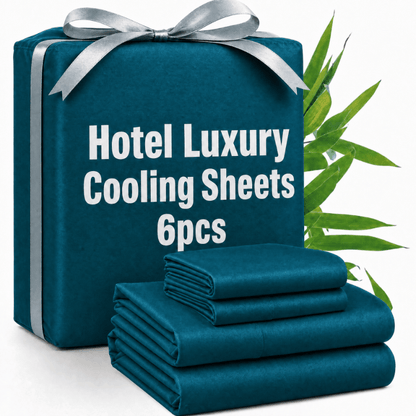 Queen Size Cooling Sheet Set for Kids & Dorm & Home & RVs, 6pcs Bedding Sets WithTop Sheet & Fitted Sheet & Sheets & Pillowcase & Sham Twin/Twinx/ Full/Queen/King Size, Durable & Long-Lasting, Easy Care, 16' Extra Deep Pocket, Father's Day Gift