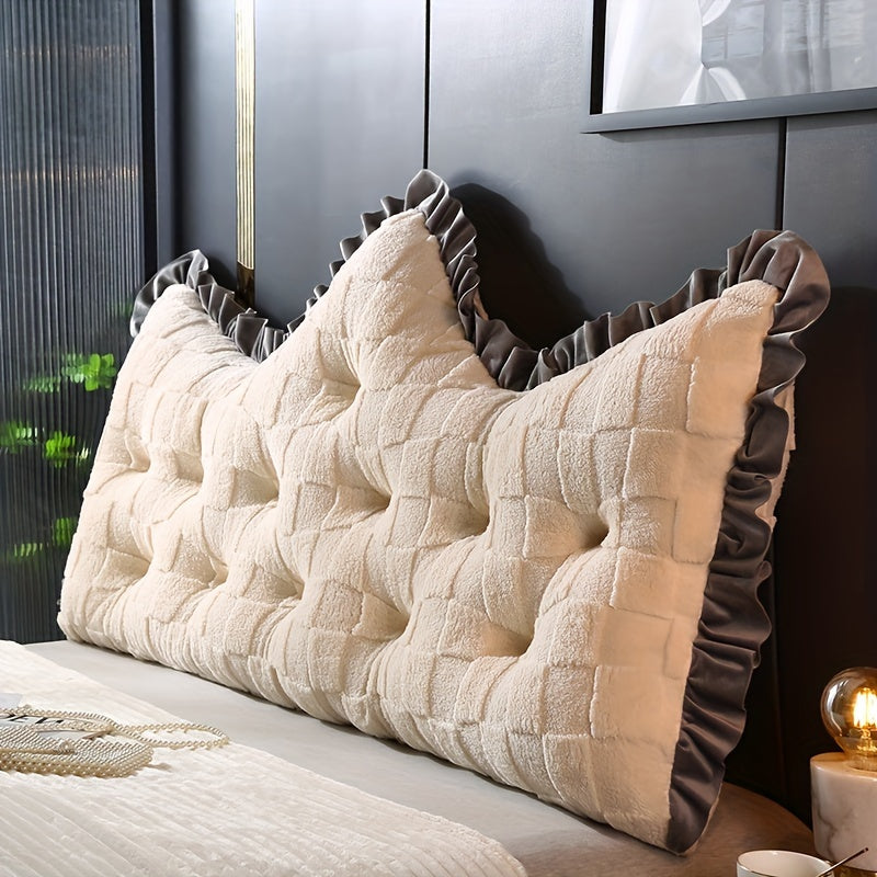 Luxurious Princess Crown Waist Support Pillow - Soft, Comfortable Cushion for Bedroom & Living Room | Ideal for Single to King Size Beds, Sofas, and Outdoor Furniture | Bohemian Style with Ruffle Trim | Hand Wash Only