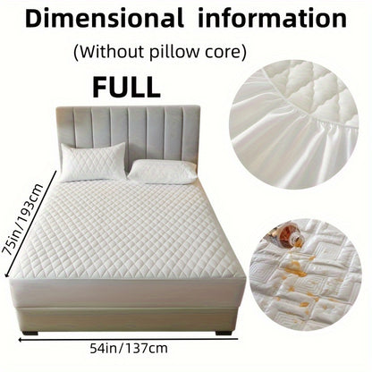 2/3pcs Two-Piece/Three-Piece Multi-Color Waterproof Fitted Sheet Set Waterproof Mattress Protector Fitted Sheet and Pillowcase Set Anti-slip Full Cover Protection Cover