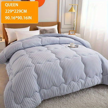1pc of Quilt, 100% Polyester Quilted Winter Blanket, Certified by OEKO-TEX 100, Machine Washable, Designed with Corner Loops for Easy Installation And Securing of The Duvet Cover, Filled with High-Elasticity Material for Warmth And Insulation