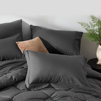 [Thick Quilt Set] 3pcs All-Season Thick Quilt Set, Fluffy and Warm Bedding Comforter, Large/King Size Quilted Comforter 3pcs Set, High-Quality Full Polyester Fiber Filling, Lightweight and Breathable Quilted Comforter, Queen/King Size Comforter Insert