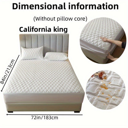 2/3pcs Two-Piece/Three-Piece Multi-Color Waterproof Fitted Sheet Set Waterproof Mattress Protector Fitted Sheet and Pillowcase Set Anti-slip Full Cover Protection Cover