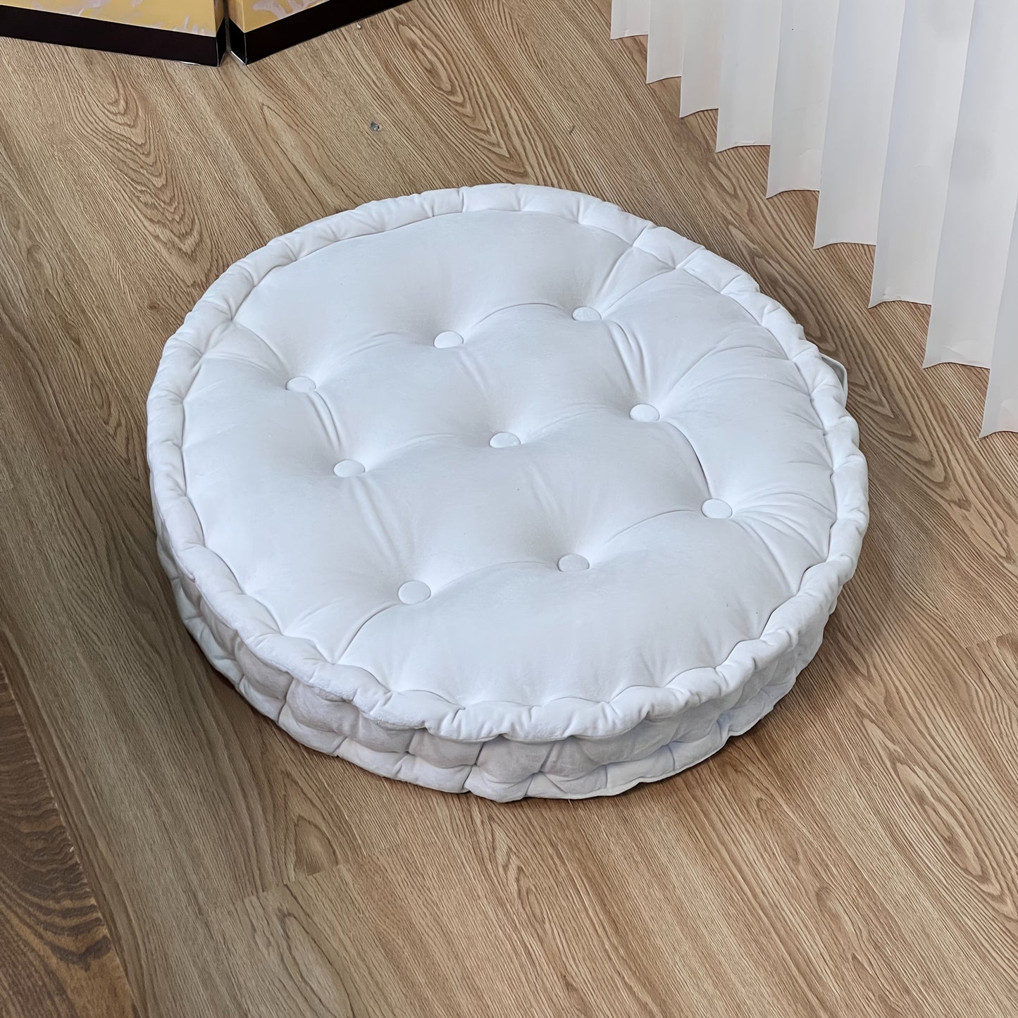Scandinavian style thickened velvet cushion, solid color home sofa throw pillow, handmade tatami futon for bay window, perfect for use at home, office, hotel, or travel car