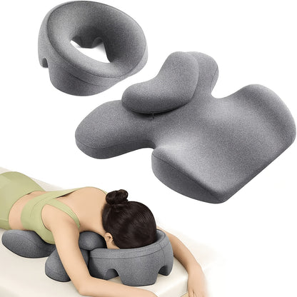 Multi-Functional Beauty Massage Pillow, Facial & Body SPA-Level Support, Contoured Anti-Slip, Soft Microfiber, Classic Design, Comfortable Neck, Back, and Chest Support, Ideal for Home or Salon, All-Season, Hand Wash Only, 200-250 g/㎡ Density