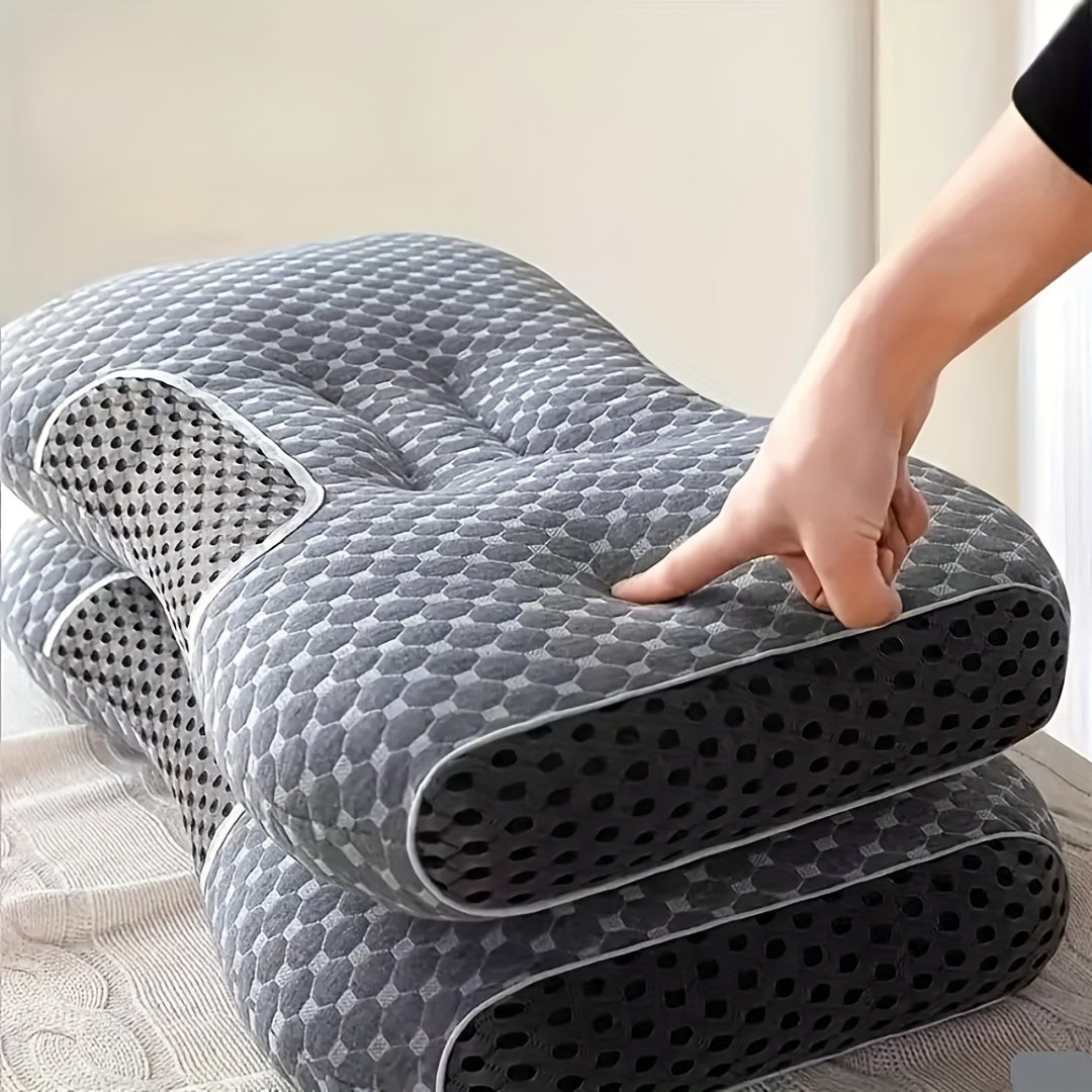 1pc/2pcs Cervical Pillow, Ergonomic Neck Pillow for Side, Back And Stomach Sleepers with Breathable Pillowcase - Big Size 1000G/2000G