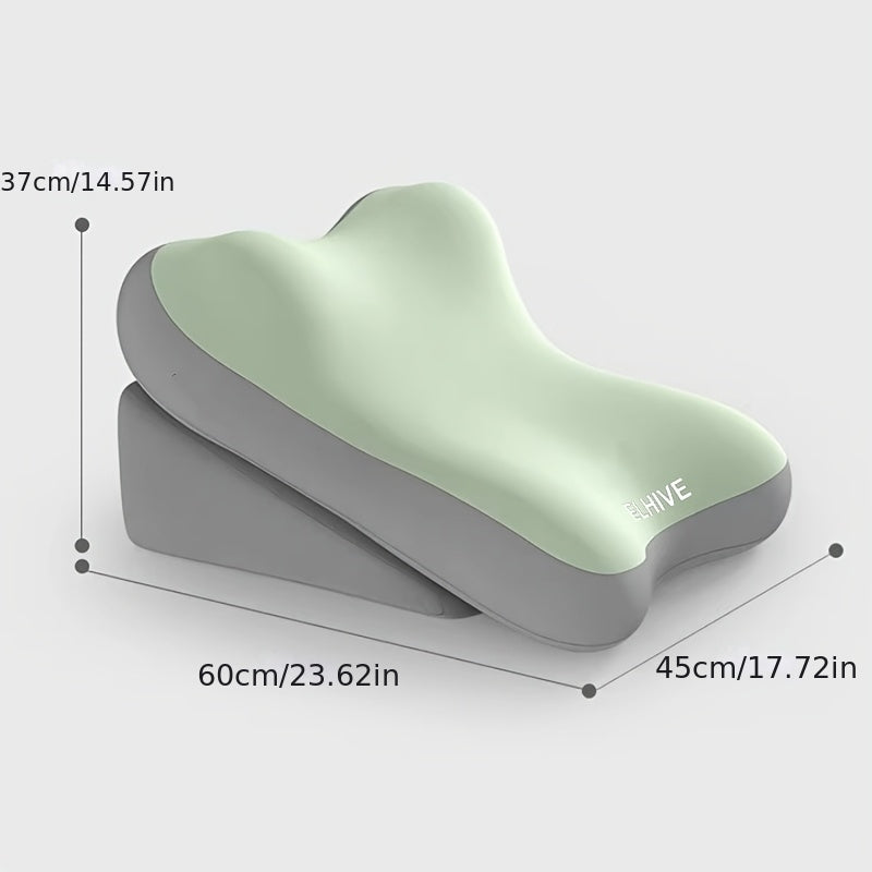 Ergonomic Bed Wedge Pillow, Adjustable Memory Foam Backrest for Reading, 2pcs Split Design Support Pillow for Sitting Up in Bed, Non-Slip Lumbar & Neck Cushion for Home Office & Relaxing