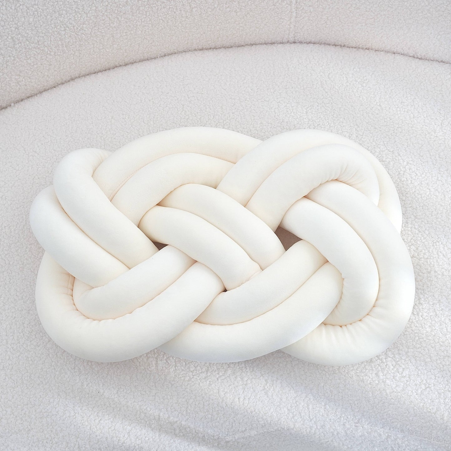 Soft & Stylish Knotted Throw Pillow - Geometric Design, Washable Polyester Cushion for Sofa and Bedroom Decor, Throw Pillows for Couch, Decorative, Pillow