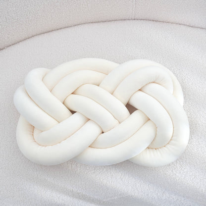 Soft & Stylish Knotted Throw Pillow - Geometric Design, Washable Polyester Cushion for Sofa and Bedroom Decor, Throw Pillows for Couch, Decorative, Pillow