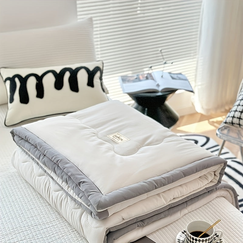 Ultra-Soft Summer Cool Thin Quilt - Lightweight, Breathable, Skin-Friendly, Made of 100% Polyester, Machine Washable, Soft And Breathable, Comfortable for All Seasons, Multifunctional Use