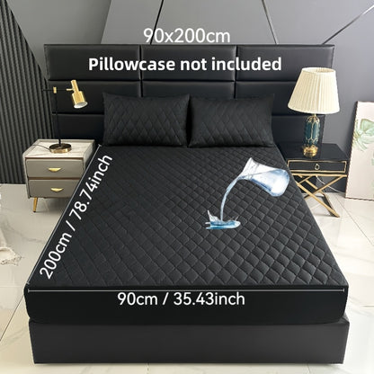1pc Premium Ultra Soft Quilted Fitted Sheet, Liquid Resistant, Solid Color Mattress Protector, All Season for Bedroom Hotel Dorm Single And Double Beds (No Pillowcases)