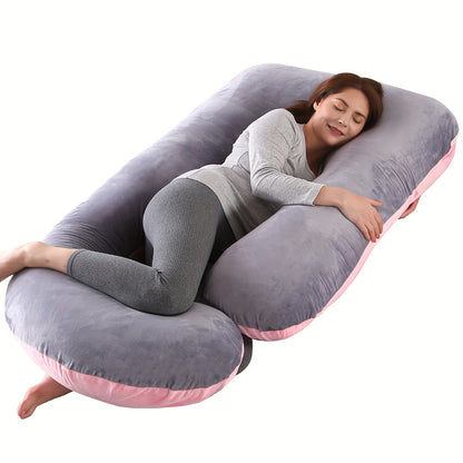 Pregnancy Pillow J Shaped Full Body Pillow with Velvet Cover, 60 Inches Maternity Pillow for Pregnant Women Back, Legs And Belly Support, As Halloween, Chrismas Gift