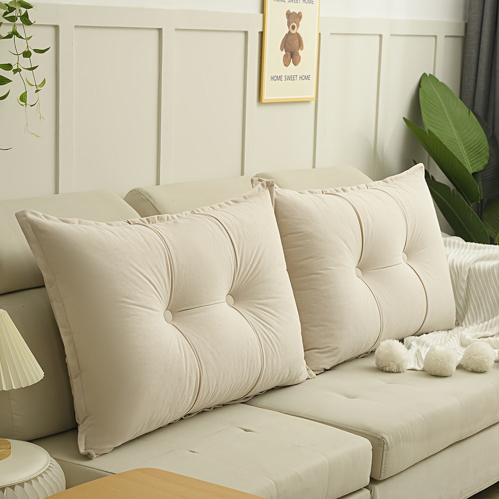 Versatile Large Cushion for Sofa & Bed - Waist Support Cushion, Removable & Washable Cover, Polyester Fill - Perfect for Home Decor