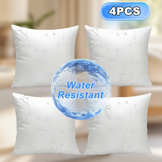 4pcs Premium Pillow Inserts - Outdoor & Indoor Square Throw Pillow Cores, Soft & Supportive With Quick Rebound, Ideal For Home Decor, Bedding, Patio Furniture, Garden, Picnics & Pillowcase Filling