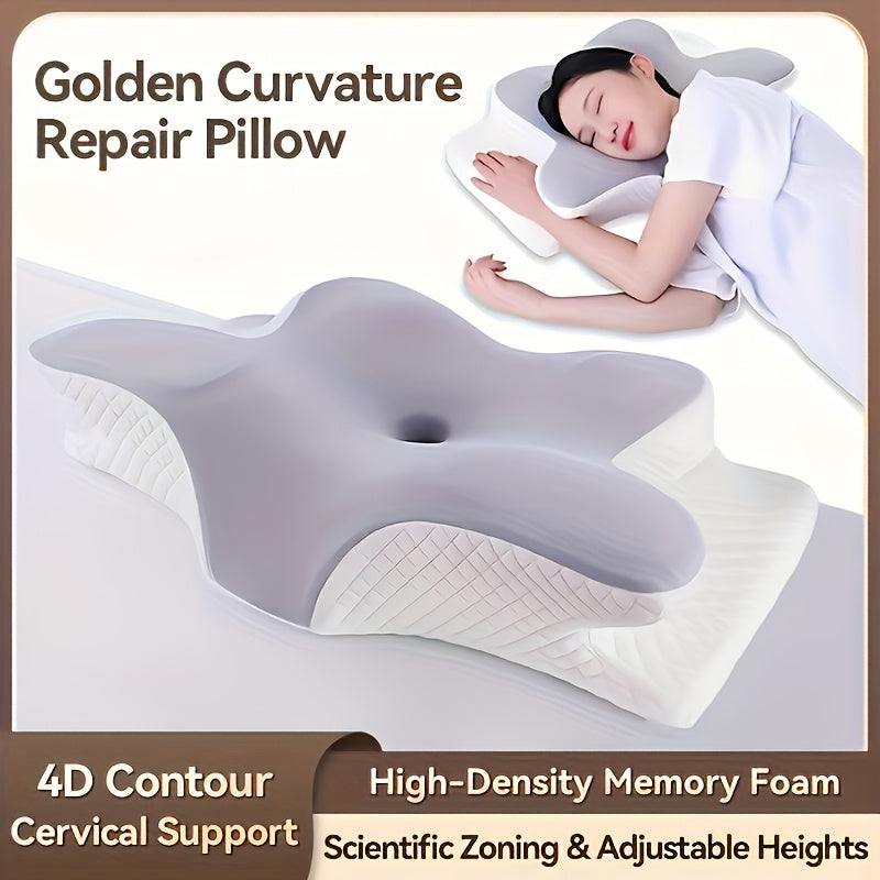 Ergonomic Butterfly Pillow | Soft Comfort Slow-Rebound, Cervical Support, Polyester, All-Season Use