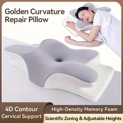 Ergonomic Butterfly Pillow | Soft Comfort Slow-Rebound, Cervical Support, Polyester, All-Season Use