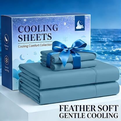4pcs Cooling Bamboo Fiber Fitted Sheet Set, Children's 4000 TC Extra Deep Pocket 20-inch Sheet, Luxurious Soft Hotel-style Cooling Sheet Set, Suitable for People Who Are Sensitive to Heat, Wrinkle-resistant And Shrink-resistant, Includes Fitted