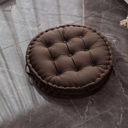 Scandinavian style thickened velvet cushion, solid color home sofa throw pillow, handmade tatami futon for bay window, perfect for use at home, office, hotel, or travel car